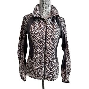 LULULEMON Athletica Womens 6 Back Pack Animal Print Light Running Jacket cheetah